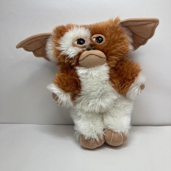 Gremlins Gizmo 8" Stuffed Plush Furry White Brown Toy Nanco 2001 Mogwai - Picture 6 of 10